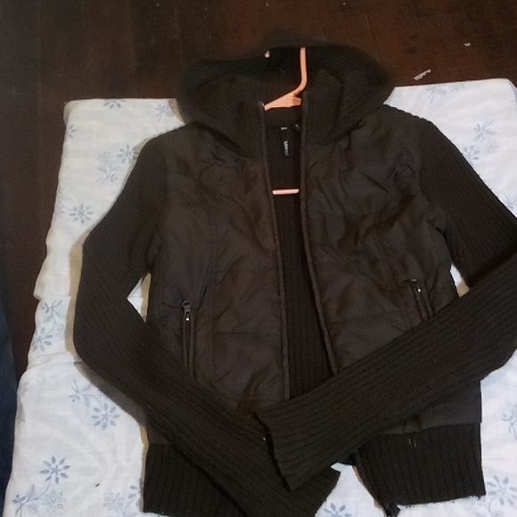 Cute brown cotton and puffer jacket - Picture 5 of 7